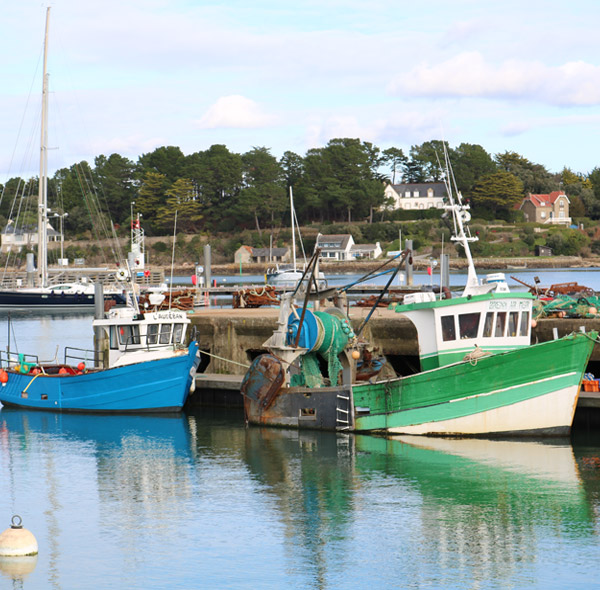 bateaux sur le port de la trinité-sur-mer
